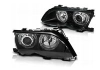 LAMPY Do BMW E46 Od 2001 Do 2005 SEDAN TOURING BIAŁE Ringi LED GRATIS H7