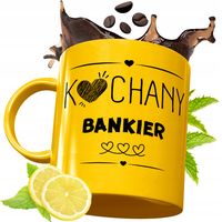 Złoty Kubek Premium Dla Bankiera Na Prezent Z Nadrukiem Ze Zdjęciem