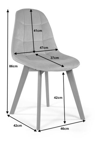 KRZESŁO TAPICEROWANE SKANDYNAWSKIE WELUR VEGAS na Arena.pl