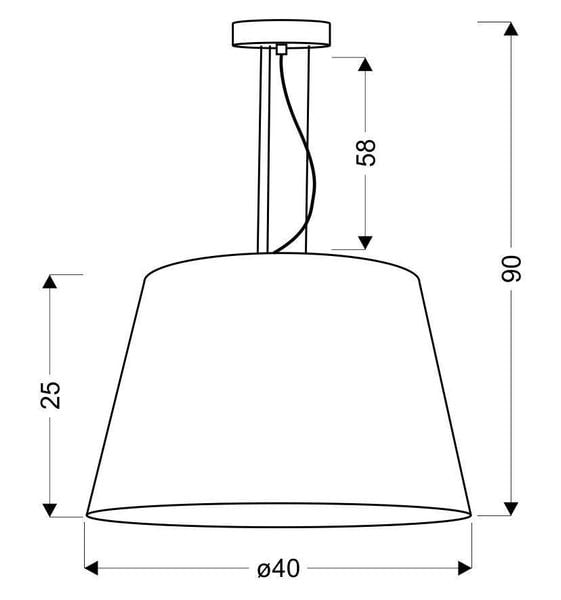 Enyo zwis 1x60W E27 zdjęcie 2