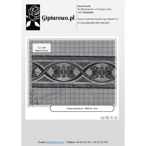 Taśma żakardowa - 70055 v4 - 7cm na Arena.pl