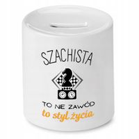 Dla Szachisty Skarbonka Szachista To Styl Życia Z Nadrukiem Ze Zdjęciem
