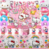 Zestaw Balony Hello Kitty Dekoracja Urodziny HELLO KITTY kot kotek Urodziny