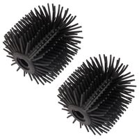 Zestaw końcówek zamiennych do szczotki WC silikon czarne 2 szt  Yoka