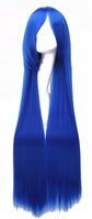 PERUKA WŁOSY DŁUGIE 100cm NIEBIESKIE ANIME MANGA COSPLAY PRZEBRANIE W23