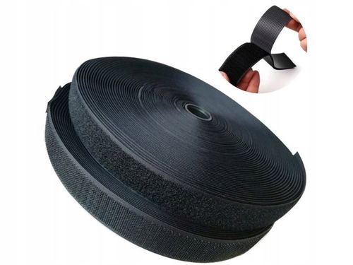 MOCNA RZEPOWA TAŚMA OBIE STRONY szer. 50 mm * 5 METRÓW CZARNY na Arena.pl