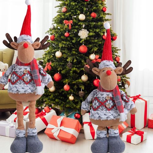 Skrzat Krasnal Świąteczny Teleskopowy Duży Gnom Wysoki Renifer Regulowany na Arena.pl