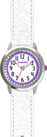 CLOCKODILE Błyszczący zegarek dziewczęcy biały SPARKLE