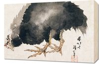 Obraz 60x40cm Kogut, Hokusai Japoński Vintage do Salonu