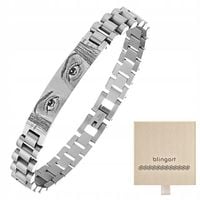 Bransoletka z oczami męska stal chirurgiczna z grawerem bransoleta BLINGART