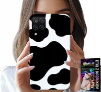 ETUI DO SAMSUNG GALAXY A22 5G - CZARNO - BIAŁE ŁATY KROWA, MODNE WZORY