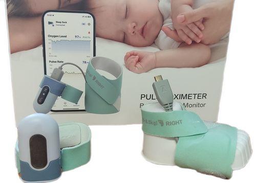 Pulsoksymetr Monitor snu tlenu PO5 dla niemowląt dzieci + opaski na zmianę na Arena.pl