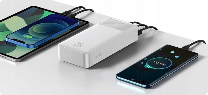 BASEUS POWER BANK 30000mah POWERBANK 20W PD 3x USB USB-C TYP-C 3A QC 3.0 zdjęcie 5