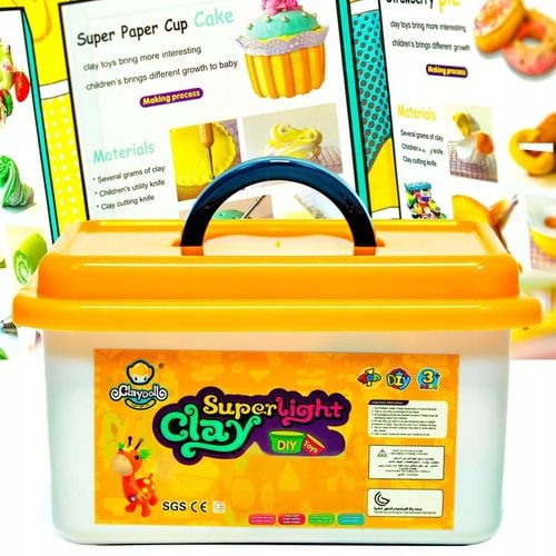 CLAYDOLL PIANKOLINA MASA PLASTYCZNA 24 sztuki BIG BOX + AKCESORIA + WALIZKA na Arena.pl