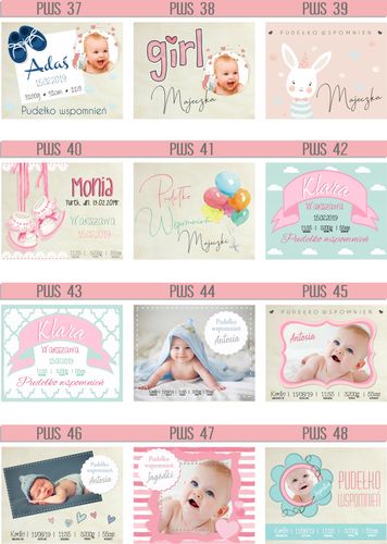 PUDEŁKO WSPOMNIEŃ PREZENT na CHRZEST ROCZEK nadruk UV z metryczką na Arena.pl