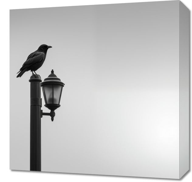 Obraz 50x50cm Samotny Postój Kruka zdjęcie 1