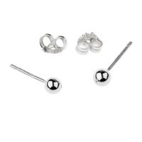 Srebrne Kolczyki Kule Kulki Kuleczki 3 mm Srebro 925