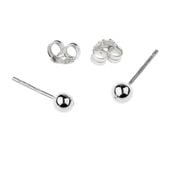 Srebrne Kolczyki Kule Kulki Kuleczki 3 mm Srebro 925