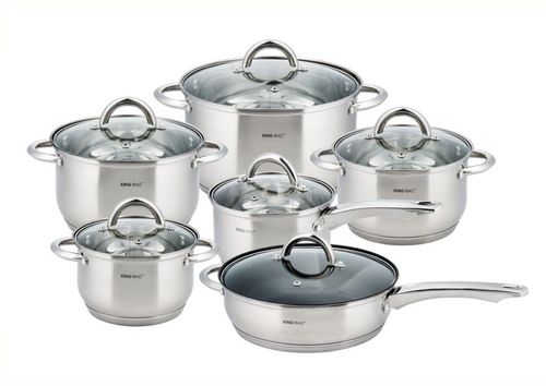 Garnki KINGHOFF Silver Marble 12-ele [KH-4457] na Arena.pl