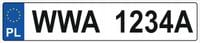Naklejka samoprzylepnaz numerem rejestracyjnym na ciążarówkę naczepę 100x23