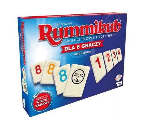 Gra Rummikub wersja XP liczbowa dla całej rodziny od 2 do 6 graczy na Arena.pl