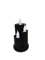 Świeczka świeca led dekoracyjna czarna ciepły płomień 15cm*8cm