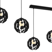 LAMPA WISZĄCA GAIA BLACK / WOOD 3XE27 60W