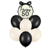 Zestaw balonów na 50 urodziny Kokardka