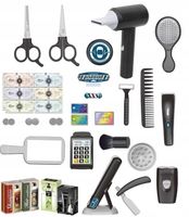 BARBER ZESTAW FRYZJERSKI SUSZARKA MASZYNKA NA BATERIE MAŁY FRYZJER