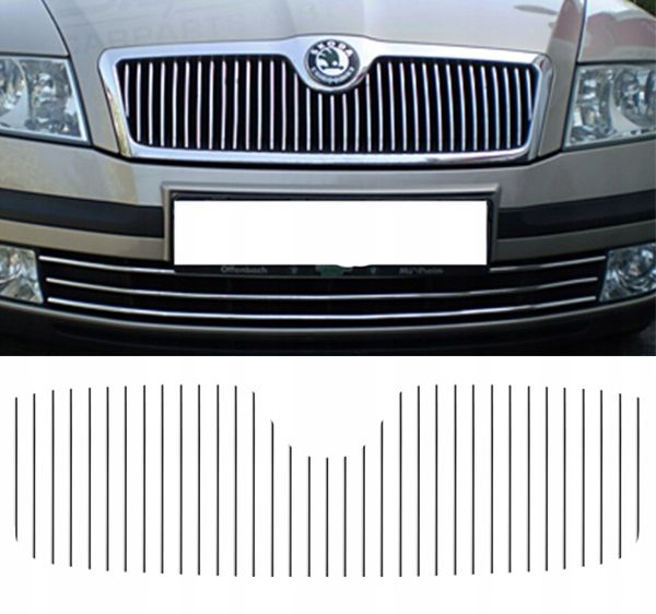 SKODA OCTAVIA - LISTWY CHROM na GRILL ATRAPĘ zdjęcie 1
