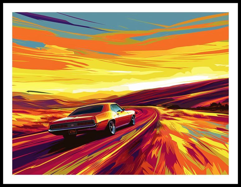 Plakat 80x60cm Pędź Przed Siebie zdjęcie 3