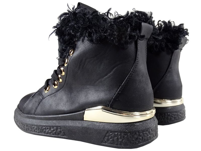 Czarne botki damskie snakersy gruba podeszwa  36 zdjęcie 3