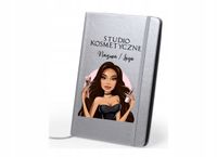 Notes metaliczny TWÓJ nadruk UV salon KOSTETYCZNY NOTATNIK