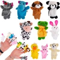 tg64638 pacynki pluszowe palczatki 10szt. zwierzątka zoo zestaw pacynek