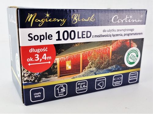 LAMPKI CHOINKOWE SOPLE 100 LED WEW/ZEW PROGRAMATOR na Arena.pl