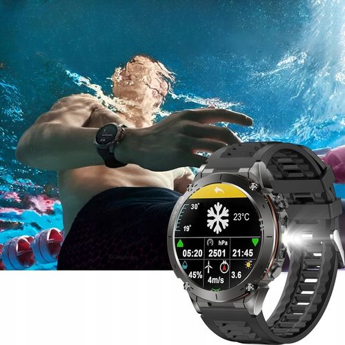 SMARTWATCH MĘSKI ZEGAREK GPS 730 MAH KOMPAS ROZMOWY LATARKA AMOLED PL na Arena.pl