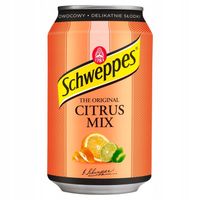 Schweppes Citrus Mix Napój gazowany o smaku cytrusowym 330 ml