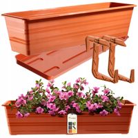 Kadax Doniczka Skrzynka Balkonowa 60cm + 2 Uchwyty