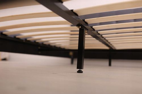 NERI 160X200 ŁÓŻKO TAPICEROWANE SZARE STELAŻ Z MATERACEM na Arena.pl