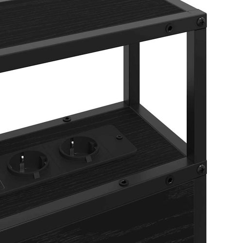 Zagłówek do przechowywania z półką Czarny dąb 135 cm na Arena.pl