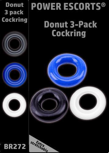 Ring-Donut Cockring 3 Pack-3 Colors Blue/Clear/Black na Arena.pl