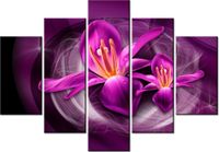 105CM 150CM OBRAZ 5 ELEM RÓŻOWE KOSMICZNE KWIATY JAKUB BANAŚ DRUK