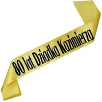 X lat Dziadka + imię - złota szarfa z czarnym nadrukiem