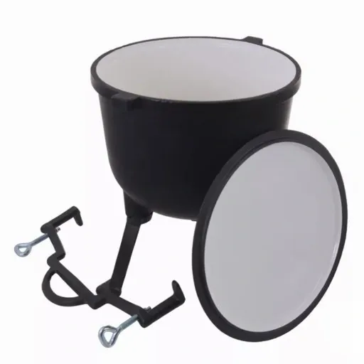 Kociołek żeliwny emaliowany garnek myśliwski 11 L zdjęcie 9