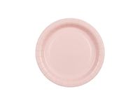 Talerzyki papierowe Basic jasne różowe, 18 cm 6 szt.