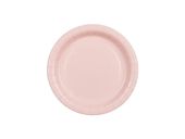 Talerzyki papierowe Basic jasne różowe, 18 cm 6 szt.
