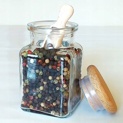 150ml słoik szklany SŁOICZEK na przyprawy z drewnianym wieczkiem 12 na Arena.pl