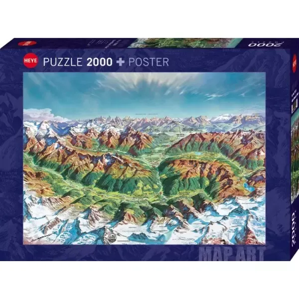 Alpejski świat (Puzzle+plakat), 2000el zdjęcie 1