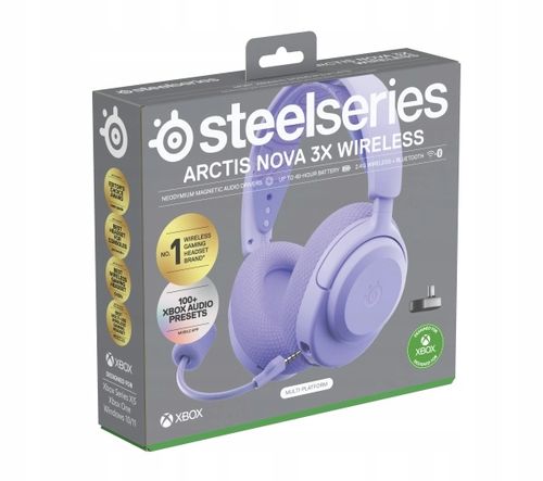 Słuchawki SteelSeries Arctis Nova 3X Wireless Lavender na Arena.pl