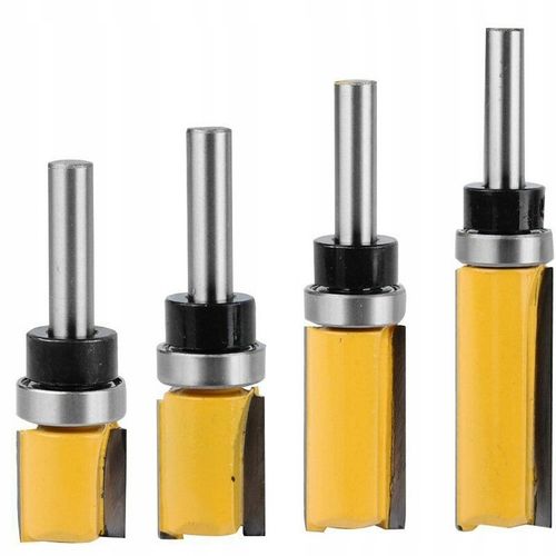 FREZ PROSTY KOPIUJĄCY Z ŁOŻYSKIEM DO DREWNA TRZPIEŃ 8 MM 4 SZT na Arena.pl